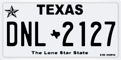 TX license plate DNL2127