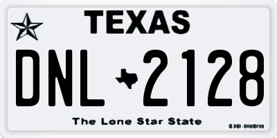 TX license plate DNL2128