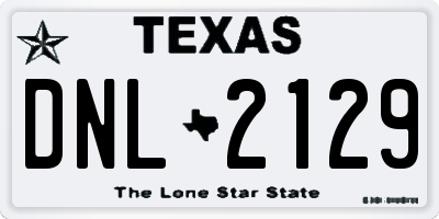 TX license plate DNL2129