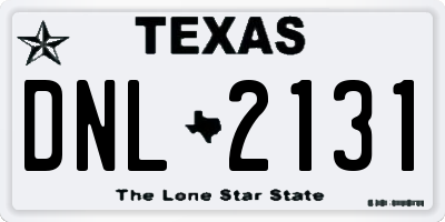 TX license plate DNL2131
