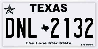 TX license plate DNL2132