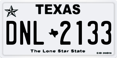 TX license plate DNL2133