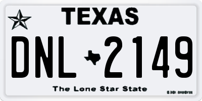 TX license plate DNL2149