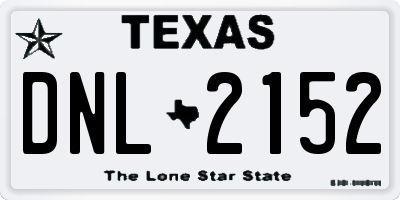 TX license plate DNL2152