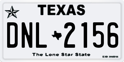 TX license plate DNL2156
