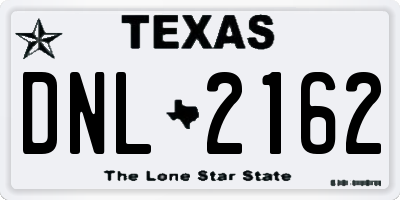 TX license plate DNL2162