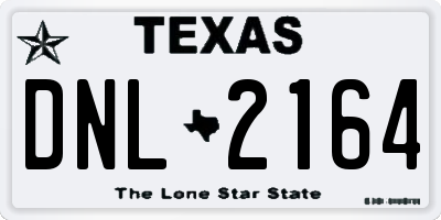 TX license plate DNL2164