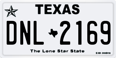 TX license plate DNL2169