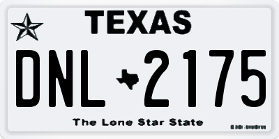 TX license plate DNL2175