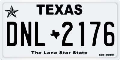 TX license plate DNL2176