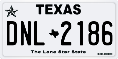 TX license plate DNL2186