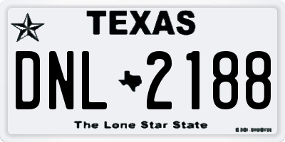 TX license plate DNL2188