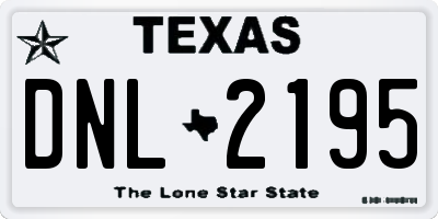 TX license plate DNL2195