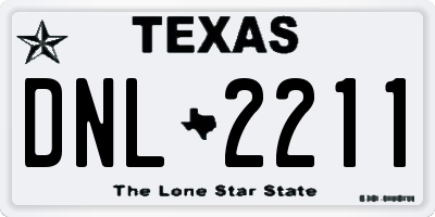 TX license plate DNL2211