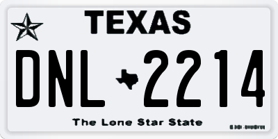 TX license plate DNL2214