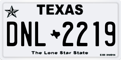 TX license plate DNL2219
