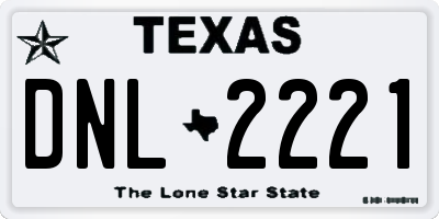TX license plate DNL2221