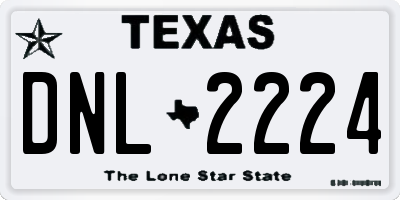 TX license plate DNL2224