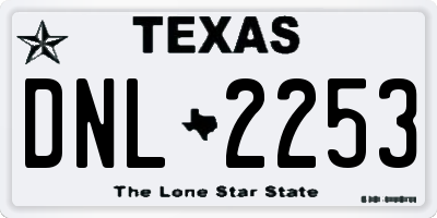 TX license plate DNL2253