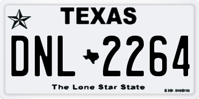 TX license plate DNL2264