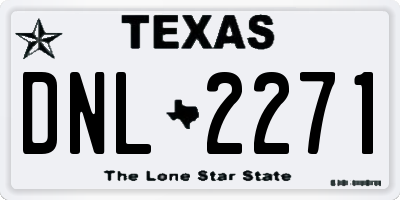 TX license plate DNL2271