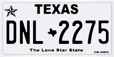 TX license plate DNL2275