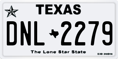 TX license plate DNL2279