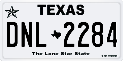 TX license plate DNL2284