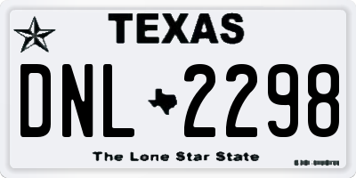 TX license plate DNL2298