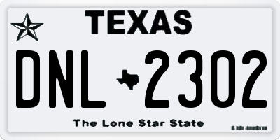 TX license plate DNL2302
