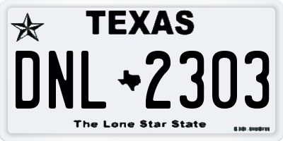TX license plate DNL2303