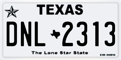 TX license plate DNL2313