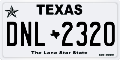 TX license plate DNL2320
