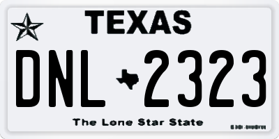 TX license plate DNL2323