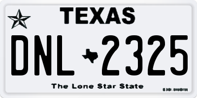 TX license plate DNL2325
