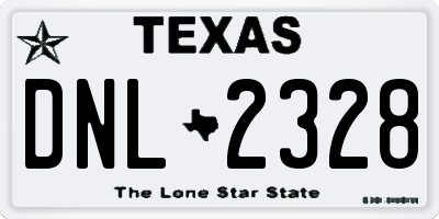 TX license plate DNL2328