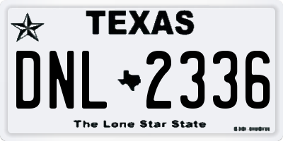 TX license plate DNL2336