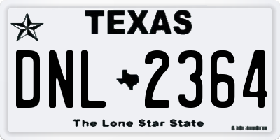 TX license plate DNL2364