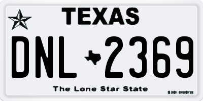 TX license plate DNL2369