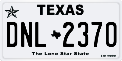 TX license plate DNL2370