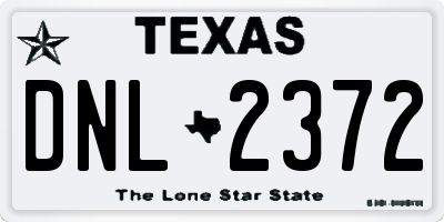 TX license plate DNL2372