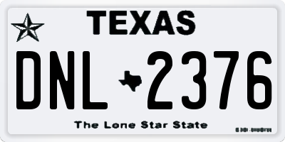 TX license plate DNL2376