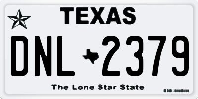 TX license plate DNL2379