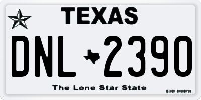 TX license plate DNL2390