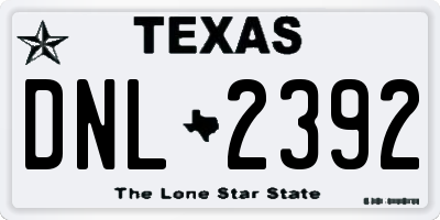 TX license plate DNL2392