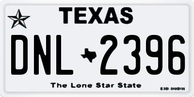 TX license plate DNL2396