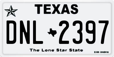 TX license plate DNL2397