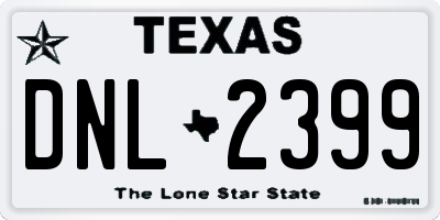 TX license plate DNL2399