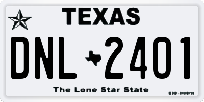 TX license plate DNL2401