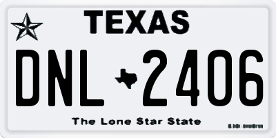 TX license plate DNL2406